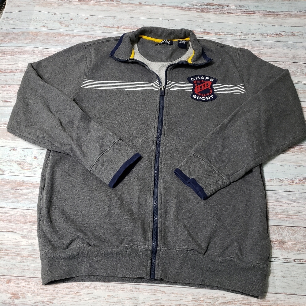 Chaps Sport Zipper Sweatshirt Sweat Jacket Size M